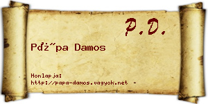 Pápa Damos névjegykártya